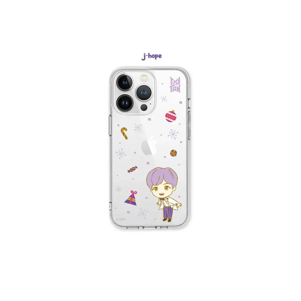 BTS - TinyTAN Purple Holidays Clear Soft Phone Case (iPhone) - BTS - Accessories - Harumio
