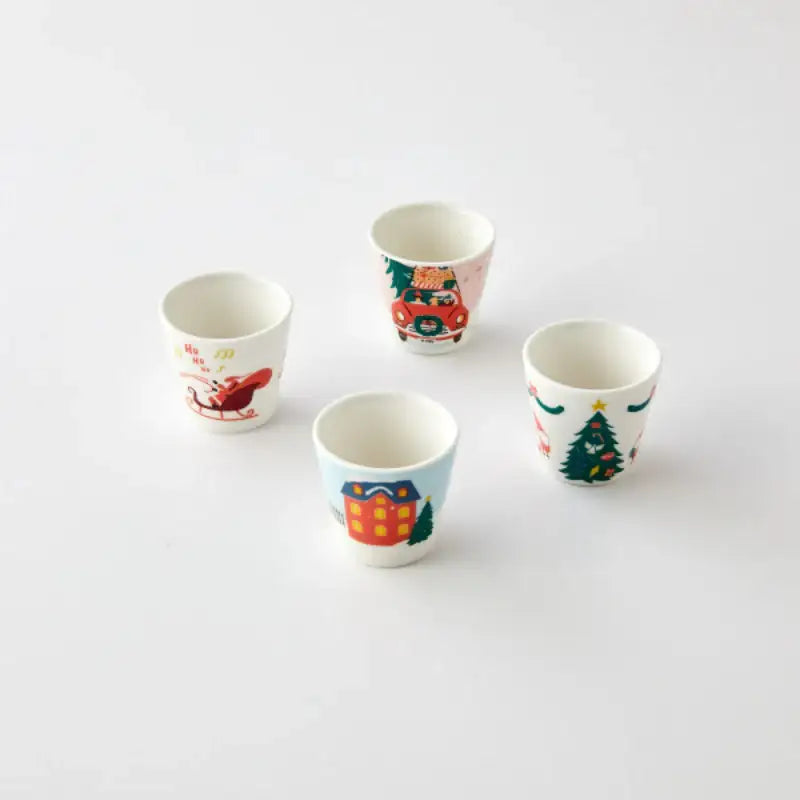 Korean Santa Fairy Village - Soju Glass 4P Set - Modern House - Home & Living - Harumio