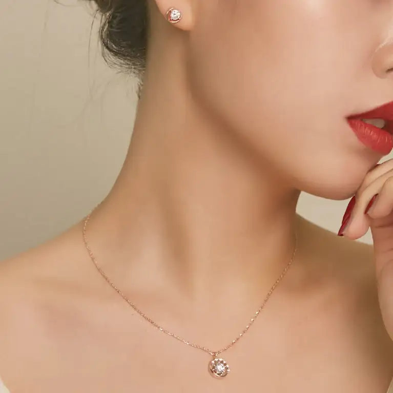 CLUE - New Moon Diamond Necklace - CLUE - Jewelry - Harumio