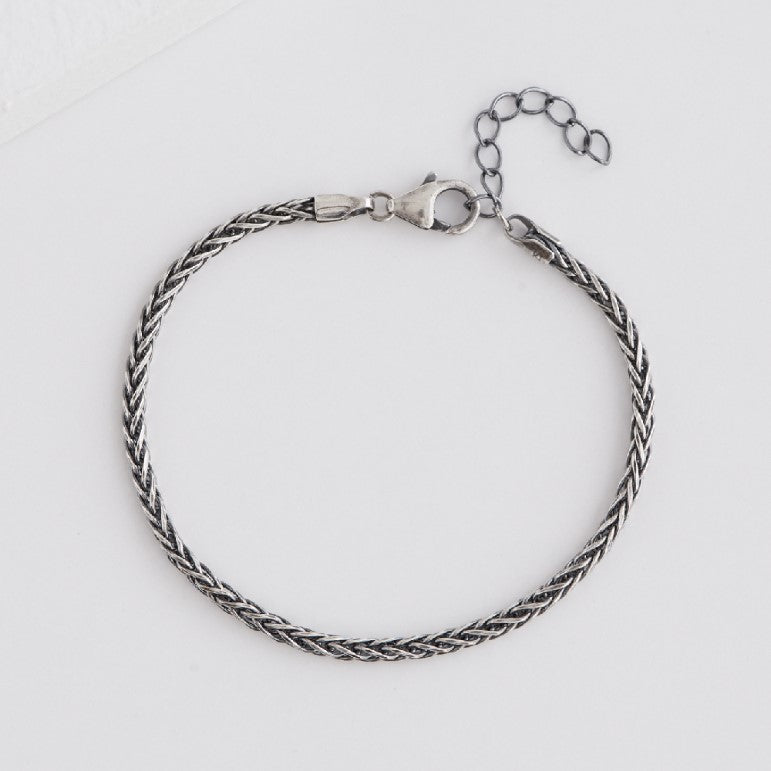 CLUE - Cutting Chain Couple Silver Bracelet