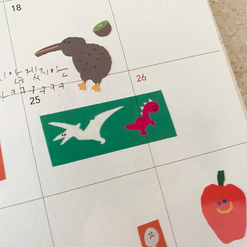 Dinotaeng - Dino Masking Tape - Dinotaeng - Accessories, Stationery - Harumio