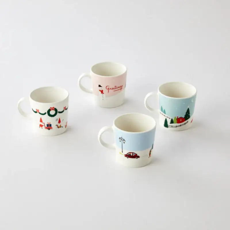 Korean Santa Fairy Village - Mug 4P Set - Modern House - Home & Living - Harumio