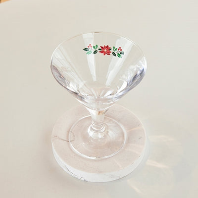 Korean Winter Flower - Acrylic Mini Martini Glass