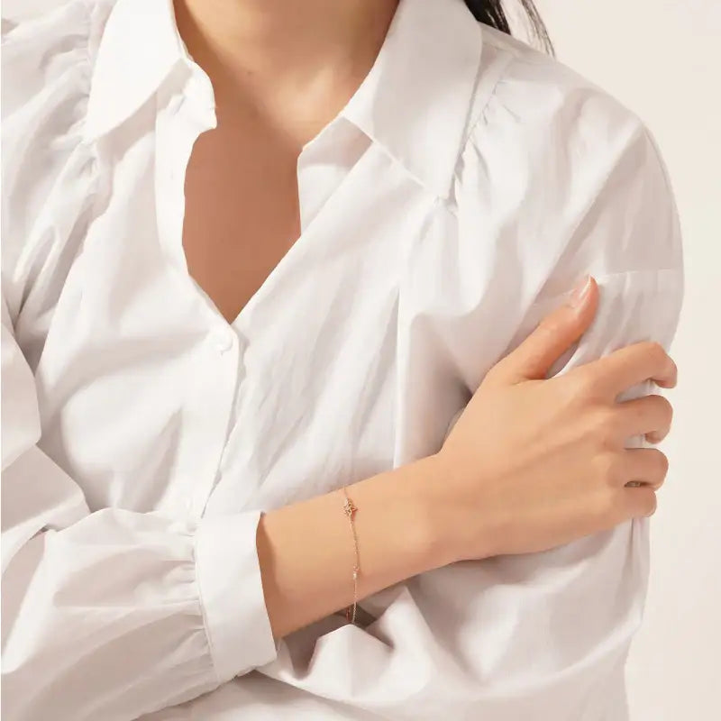 CLUE - Flower Bling Bling Silver Bracelet - CLUE - Jewelry - Harumio