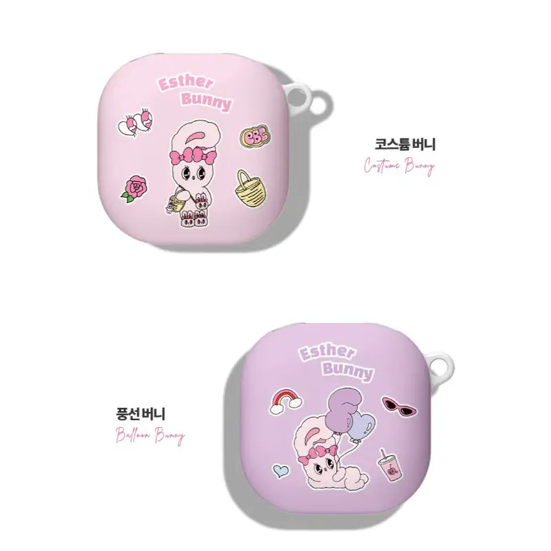 Esther Bunny - Buds Live Hard Case + Acrylic Keyring - Esther Bunny - Buds Case - Harumio
