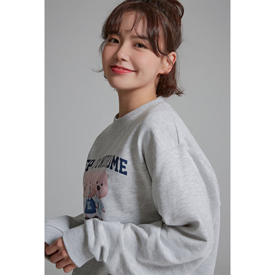 ZANMANG LOOPY X SPAO - Loopy's NEP Syndrome Sweatshirt (Graphic Gray)