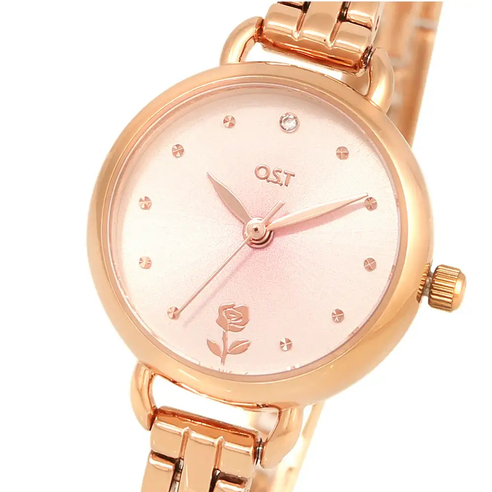 OST - Rose Flower Rose Gold Metal Watch - OST - Watch - Harumio