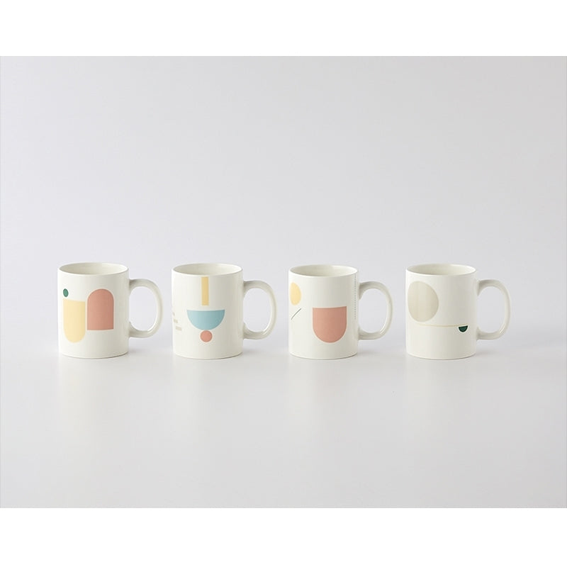 Korean Spring Drawing Mug Set 350ml 4P