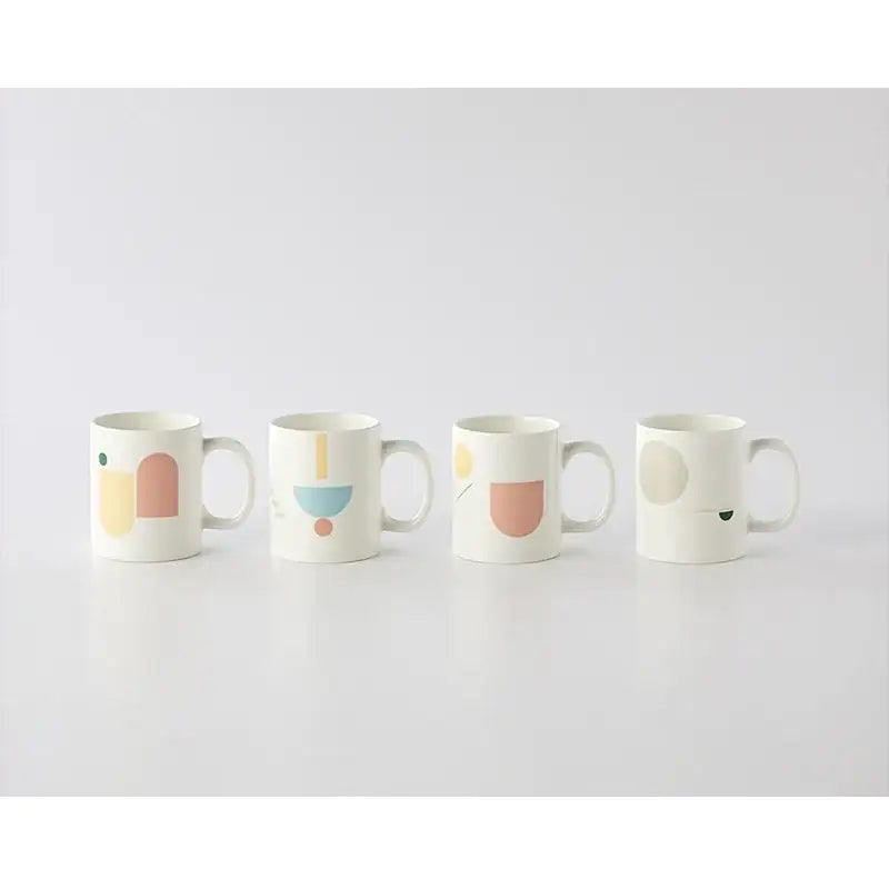 Korean Spring Drawing Mug Set 350ml 4P - Modern House - Kitchenware - Harumio