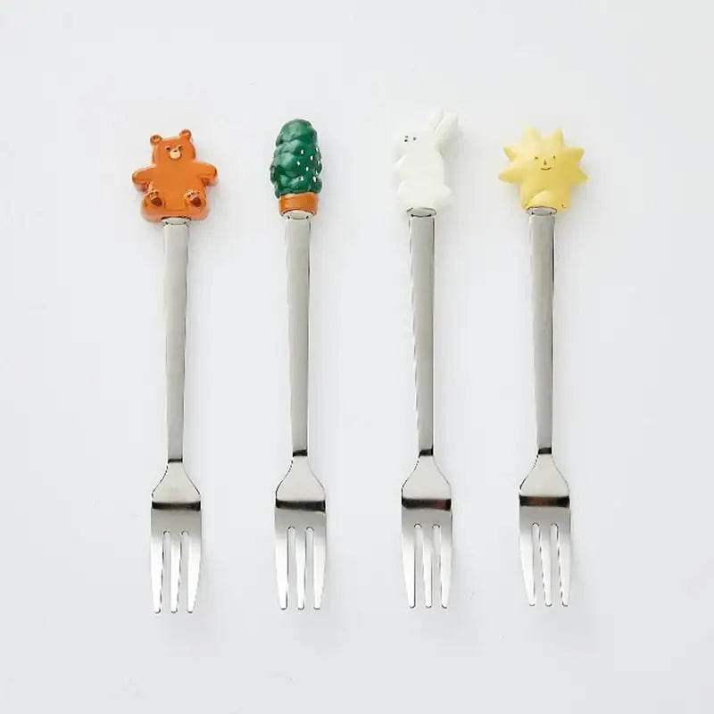 Korean Little Buddy - Teaspoon / Teafork - Modern House - Tableware - Harumio