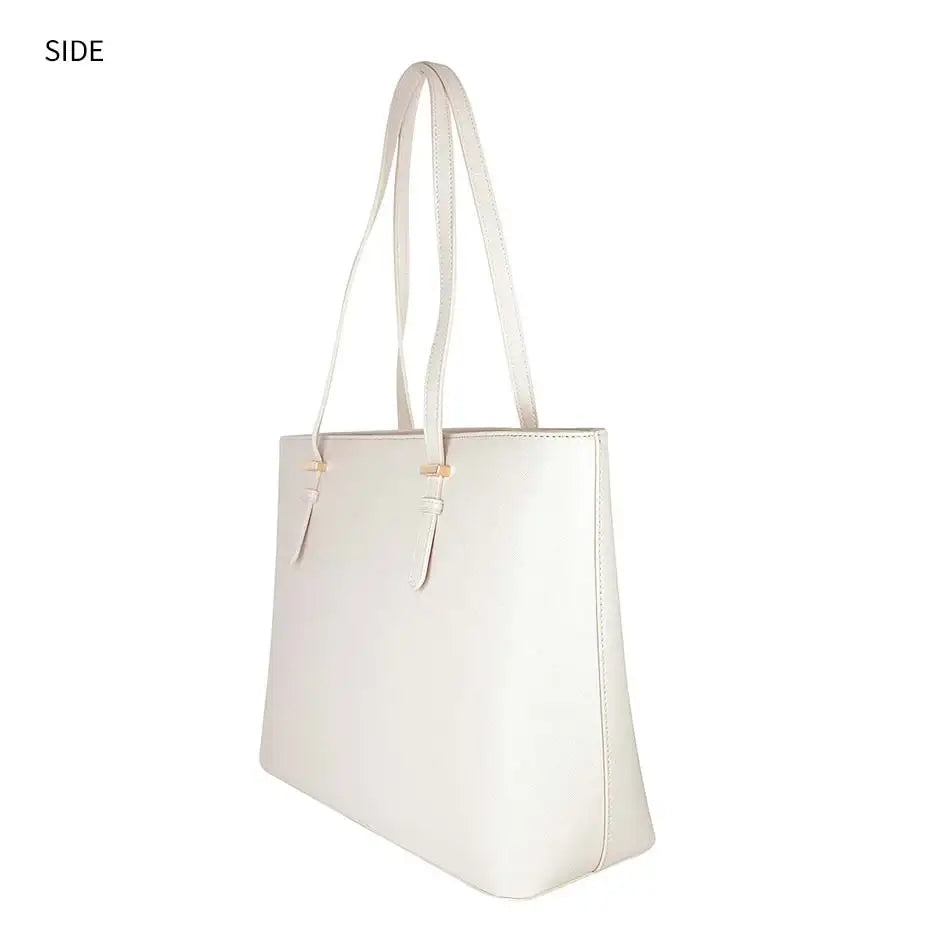 CLUE - Silver Point Ivory Big Shopper Bag - CLUE - Bag - Harumio