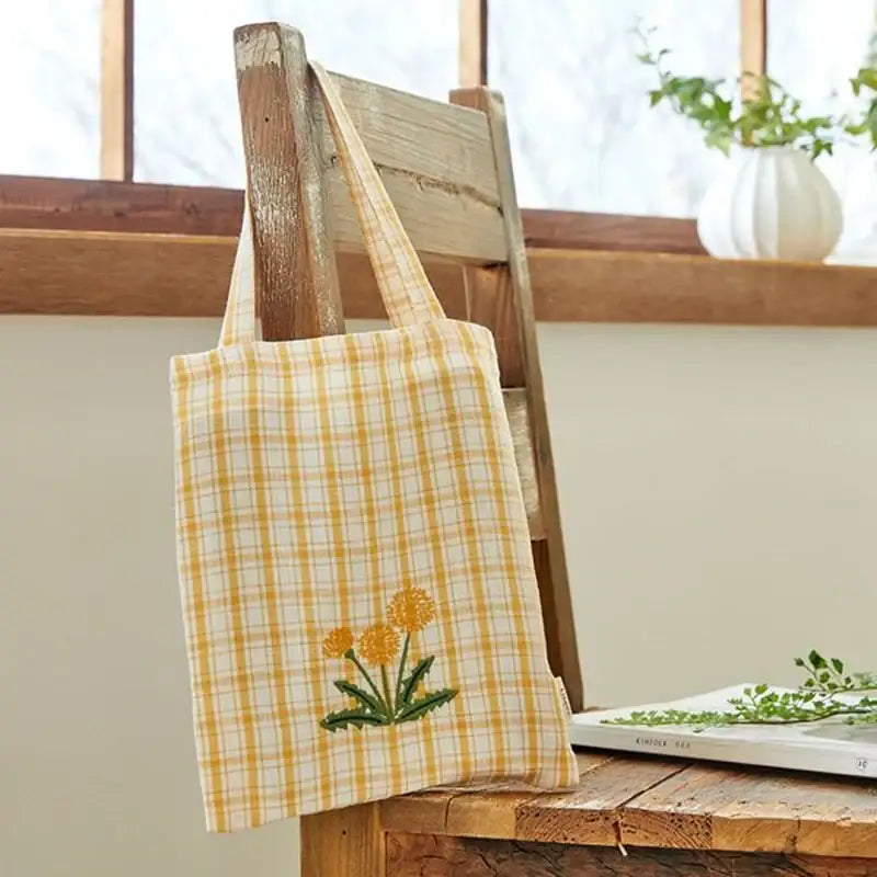 Korean L Dandelion - Tote Bag - Modern House - Tote Bags - Harumio