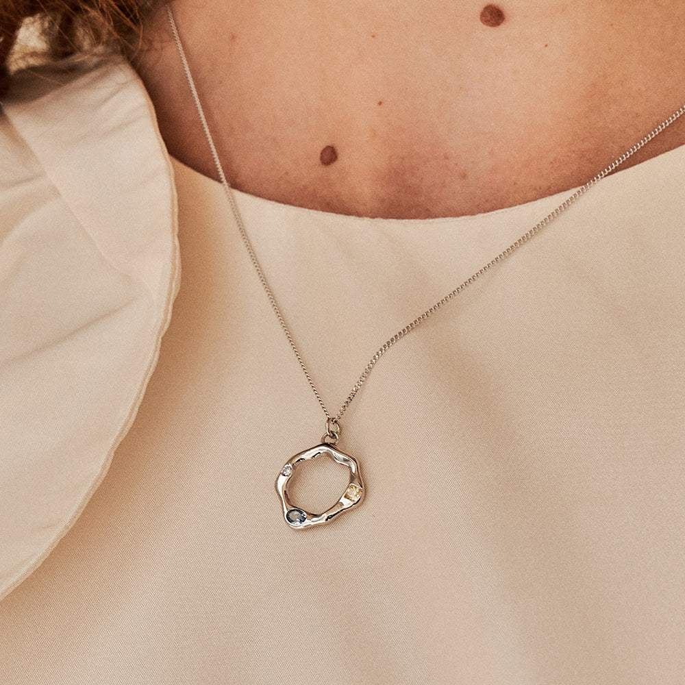 OST - Colorful Unique Silver Necklace - OST - Jewelry - Harumio