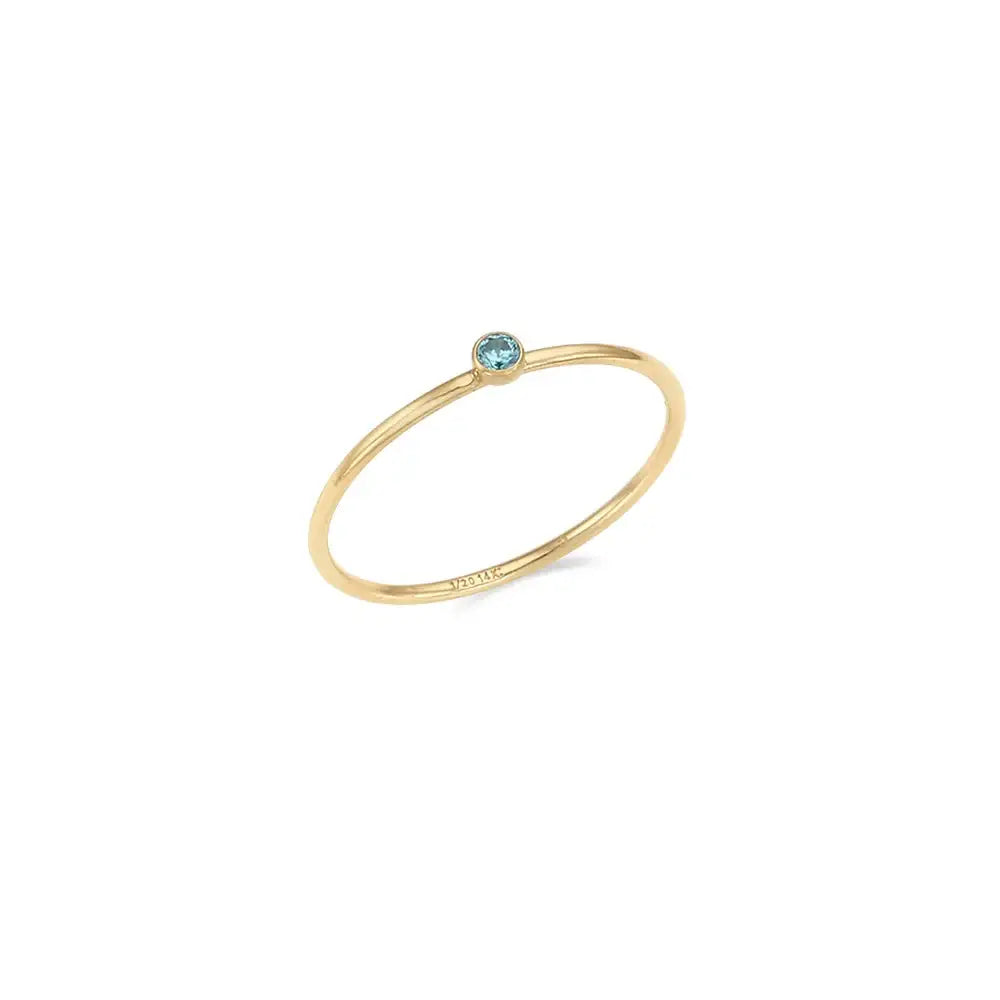 CLUE - 14K Gold Filled Eternal Aqua Ring - CLUE - Rings - Harumio