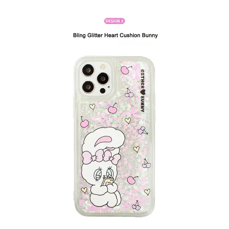 Esther Bunny - Bling Glitter Jelly Phone Case - Esther Bunny - Phone Cases - Harumio