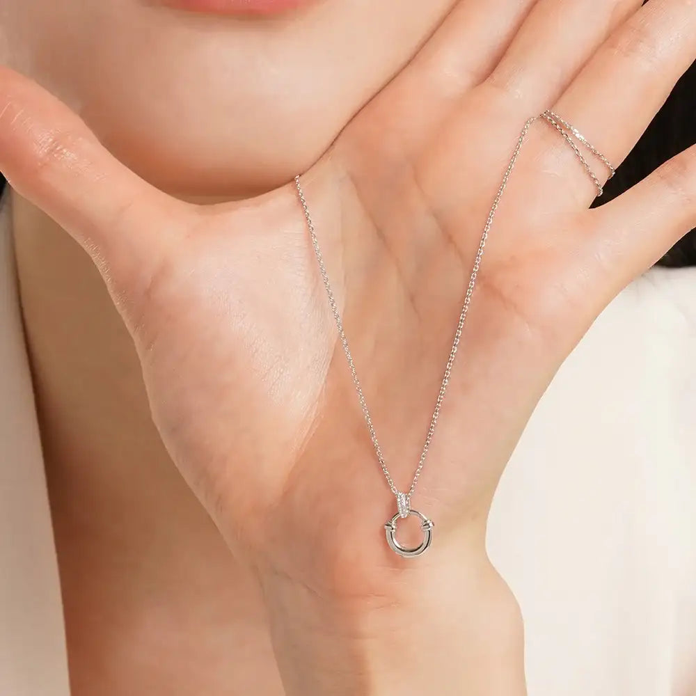 OST - Lucky Lock Horseshoe Silver Necklace - OST - Jewelry - Harumio
