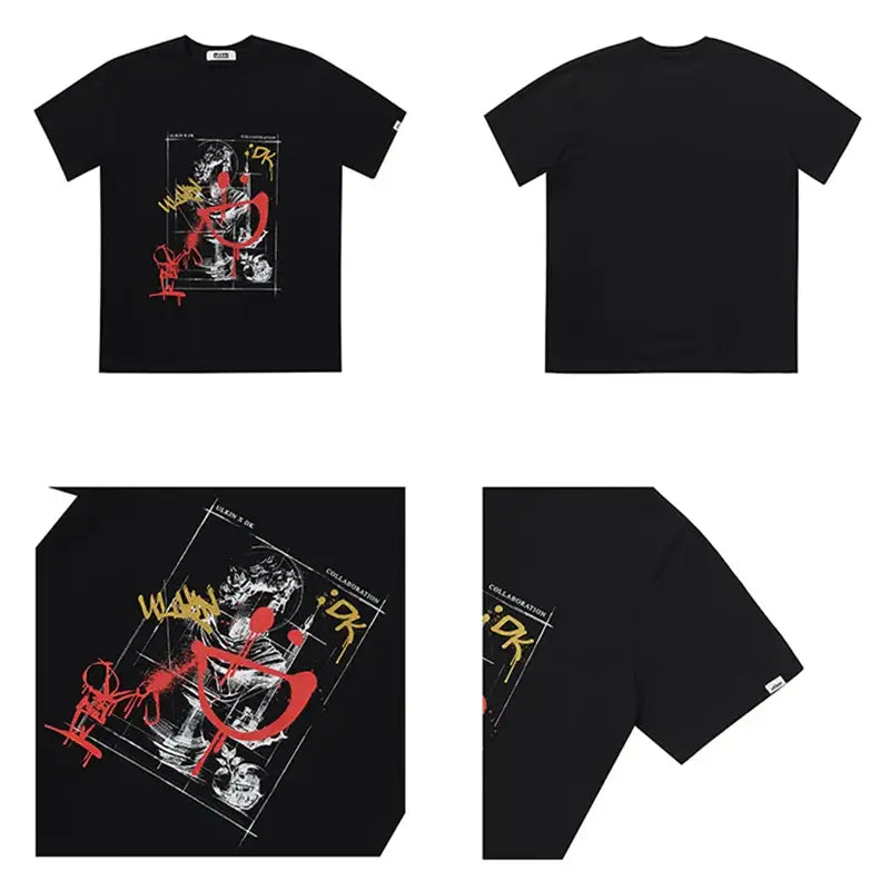 ULKIN X iKON DK - Spray Smile Statue T-Shirt - iKON - T-Shirts - Harumio