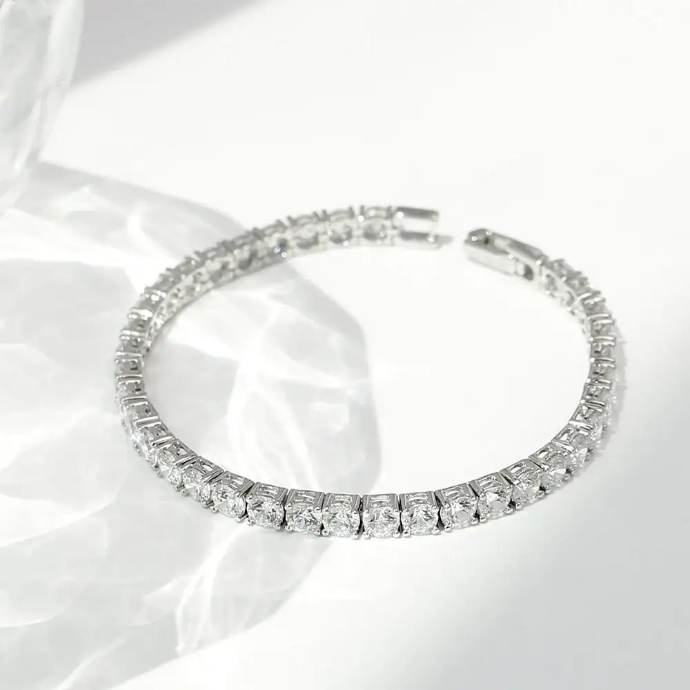 OST - Simulated Diamond Prong Chain Bracelet - OST - Jewelry - Harumio