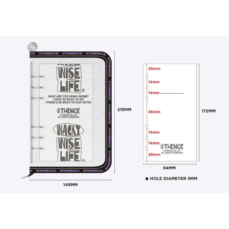 THENCE - PVC Sewing Lettering Pouch Diary - THENCE - Stationary - Harumio