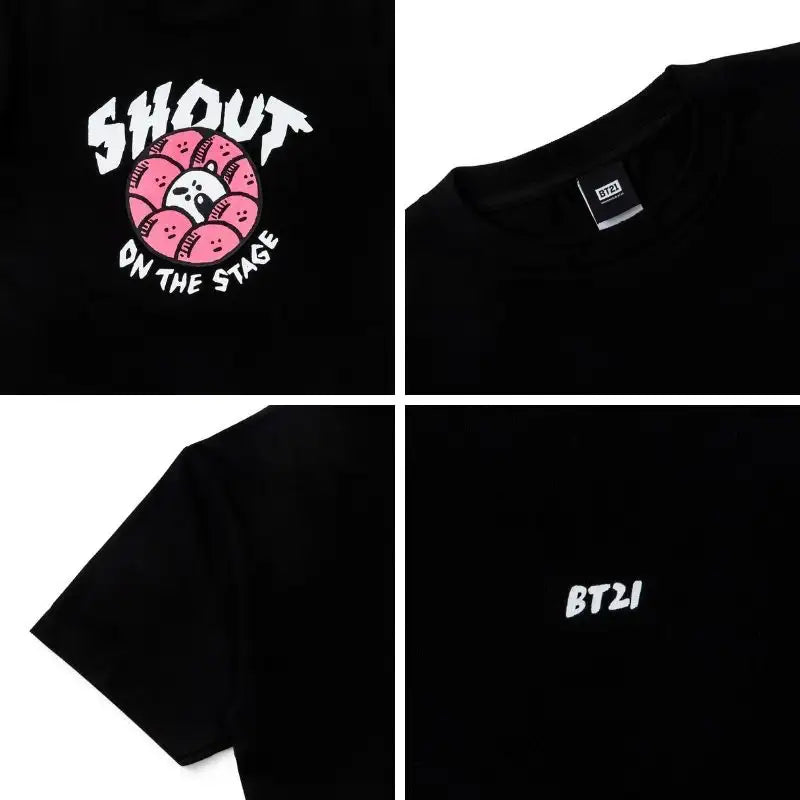 BT21 - Music Short Sleeve T-Shirt - BT21 - T-Shirt - Harumio
