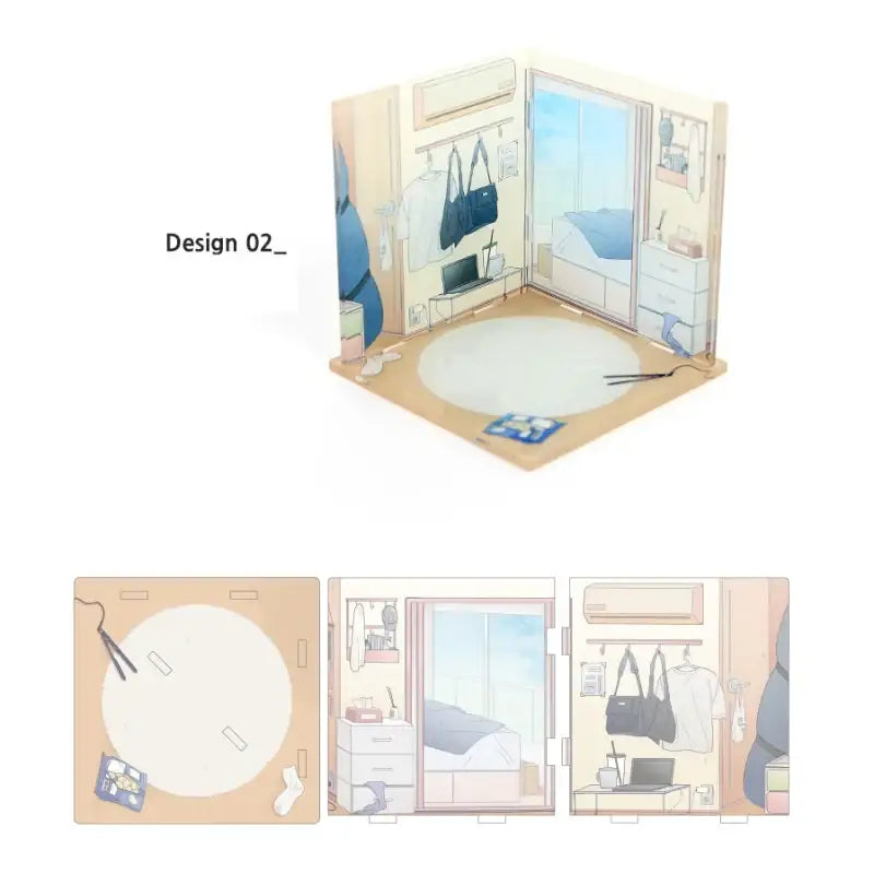 Apartment Assistant-nim - Acrylic Background Stand - Webtoon Shop - Acrylic Stand - Harumio