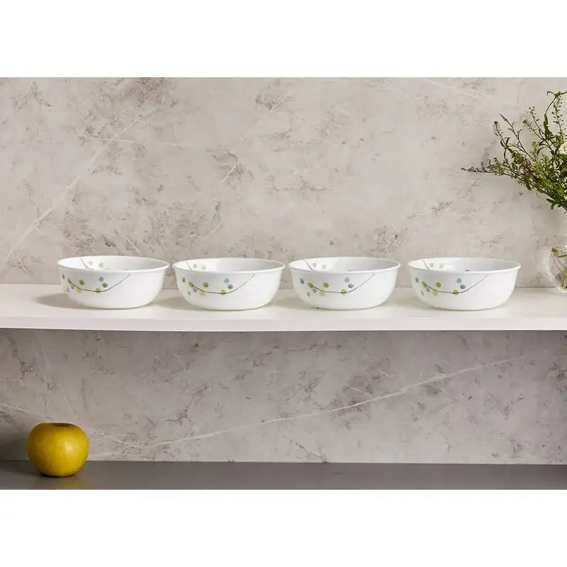Korean Corel Green Delight - Soup Bowl 4P Set - Modern House - Bowls - Harumio