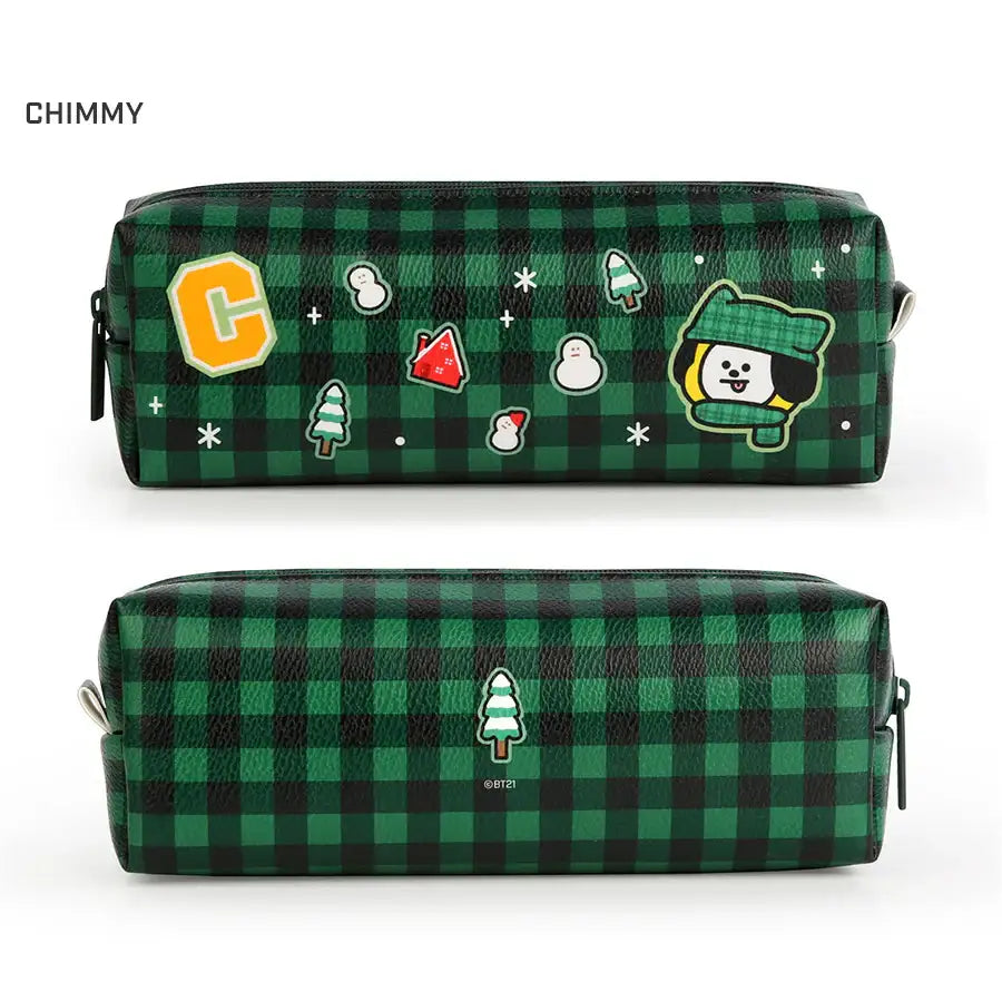 BT21 x Monopoly - Checkered C-Pocket Pencil Case - Monopoly - Accessories - Harumio