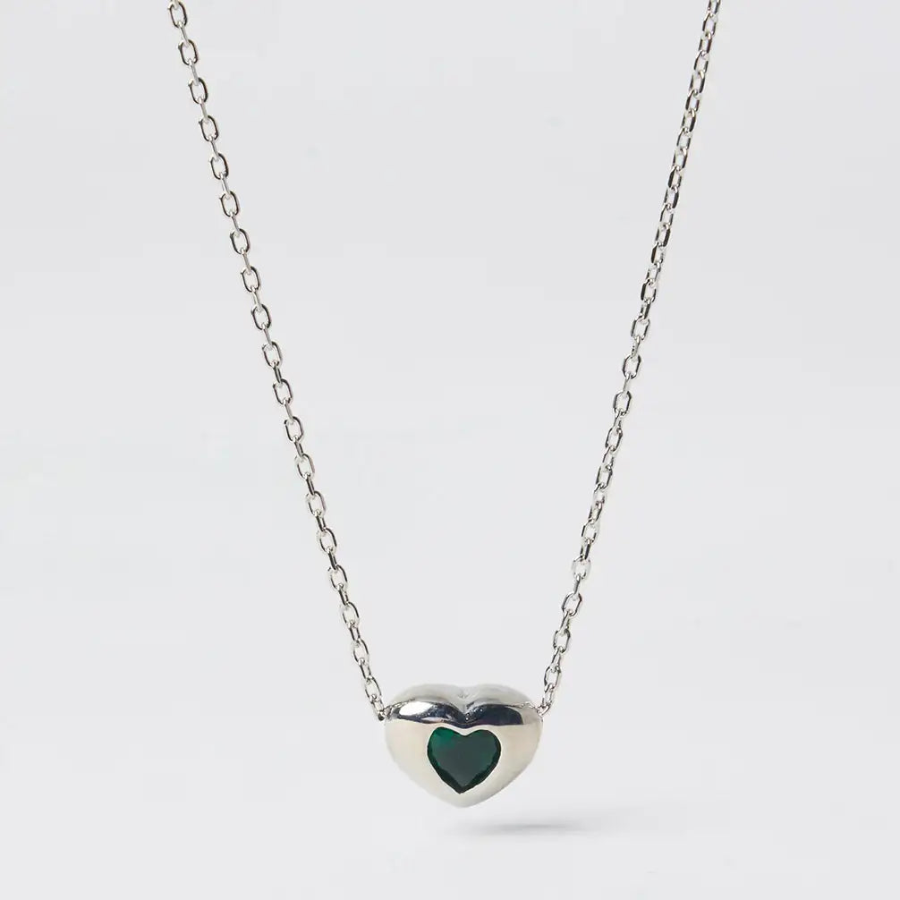 OST - Lovely Heart Silver Necklace - OST - Jewelry - Harumio