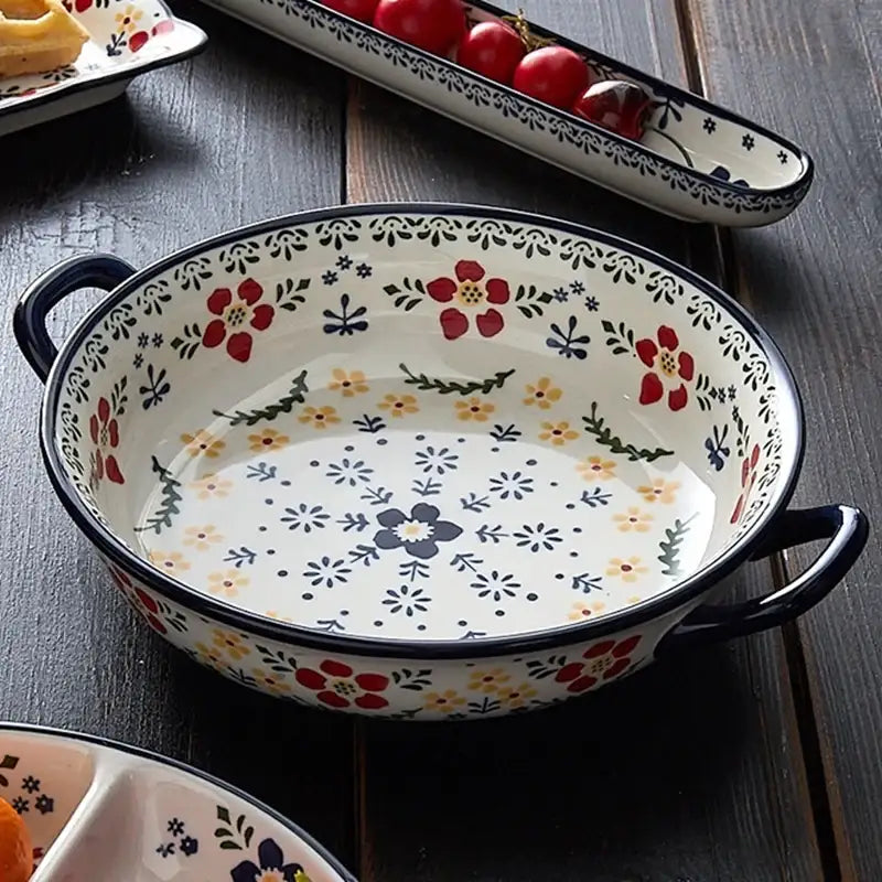 Korean Fatima - Multi-purpose Round Bowl With Two Handle - Modern House - Home & Living - Harumio