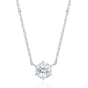 OST - Simulated Diamond 1ct Solitaire Women's Necklace - OST - Jewelry - Harumio
