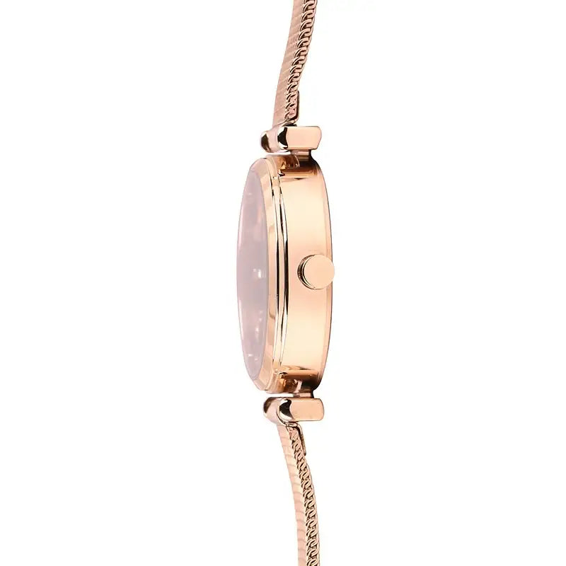 Saint Tail x Clue - Aurora Illusion Stick Rose Gold Mesh Watch - CLUE - Jewelry - Harumio