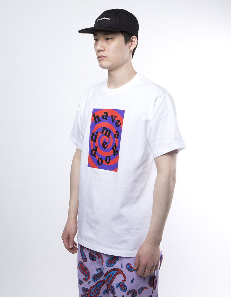 have a good time - Spiral Logo Short Sleeve T-shirt - White