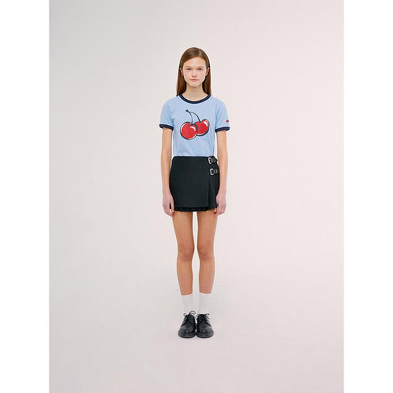 Kirsh - Big Cherry Ringer T-Shirt - Blue