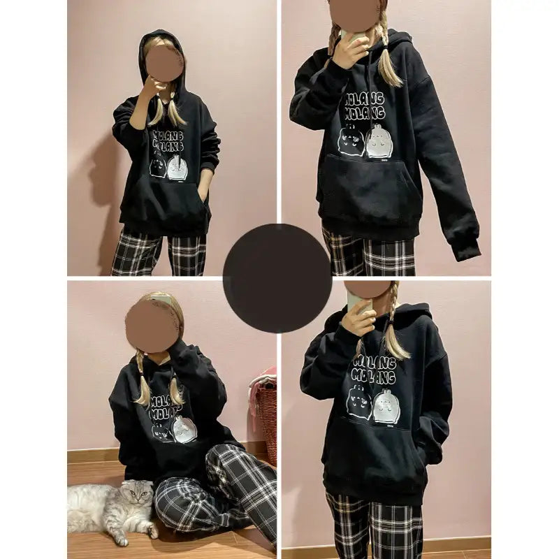 Molang - Cozy Hoodie & Pouch Set - Molang - Hoodie Set - Harumio