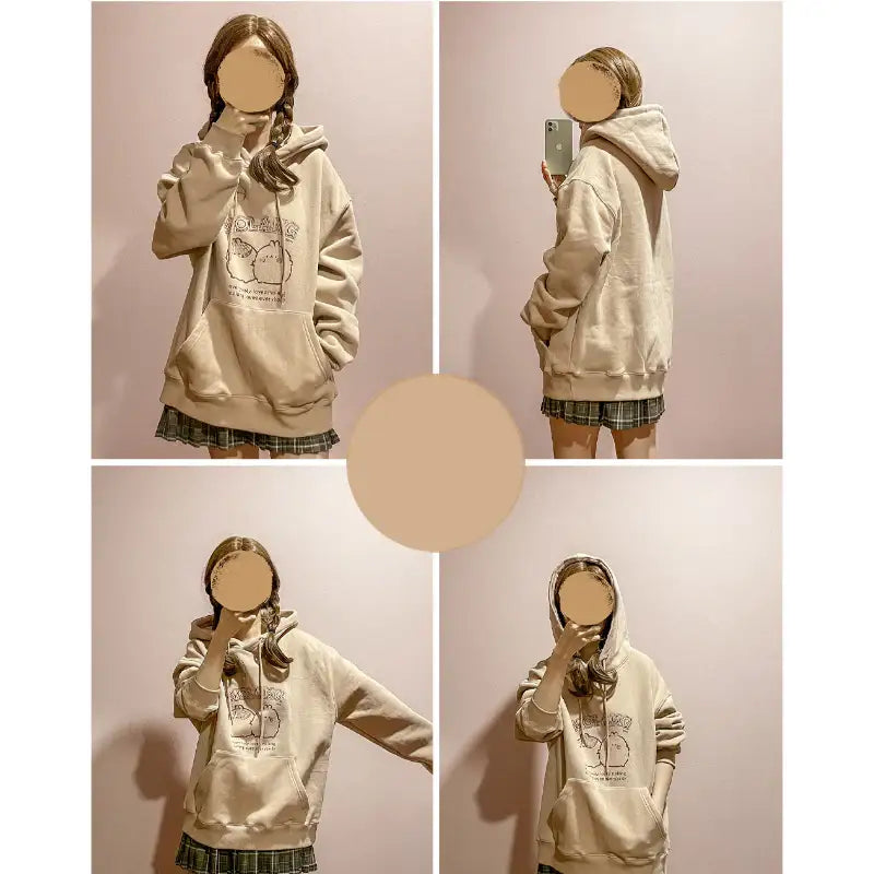 Molang - Cozy Hoodie & Pouch Set - Molang - Hoodie Set - Harumio