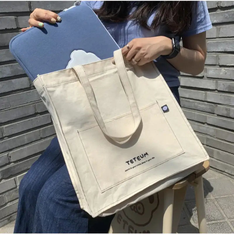 Teteum - Navy Stitch Bag - Teteum - Bags - Harumio