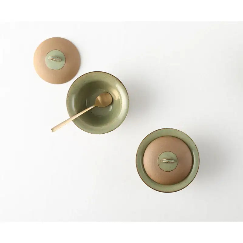 Chaora - Celadon Covered Bowl - Chaora - Tableware - Harumio