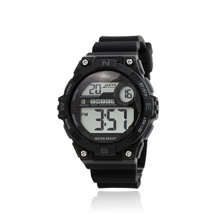 OST - Water Resistant Black Digital Watch - OST - Watch - Harumio