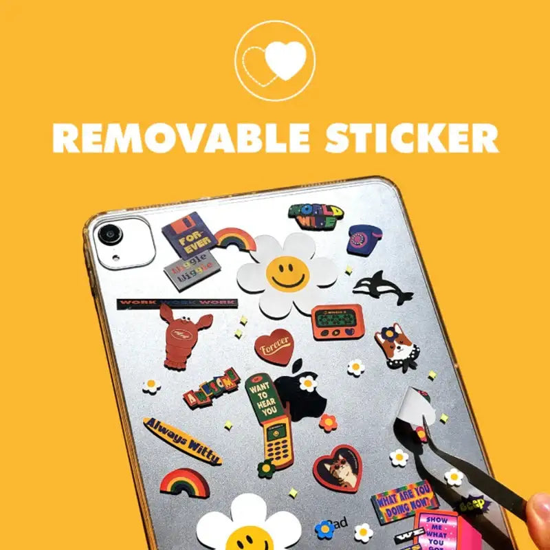 Wiggle Wiggle - iPad Transparent Case & Sticker Set - Wiggle Wiggle - iPad Case - Harumio