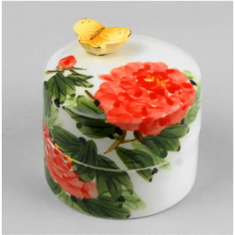 HK Studio - Hand Painted Peony Musical Jewelry Box - HK Studio - Music Box - Harumio