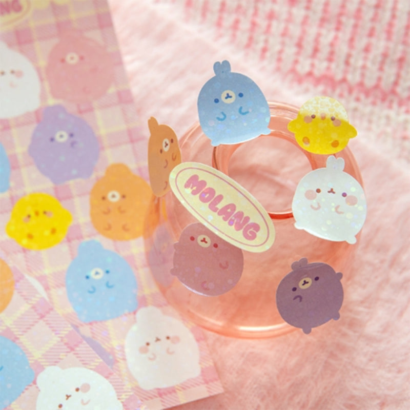 Molang - Pastel Hologram Seal Sticker