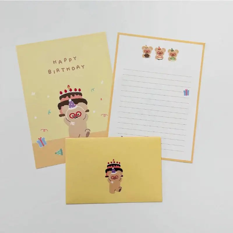 Teteum - Happy Birthday Letter - Teteum - Card - Harumio
