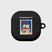 Earpearp x Pengsoo - Stamp Pengsoo and Cuni Buds/Buds Plus Clear Jelly Case (Black) - Earpearp x Pengsoo - Buds Case - Harumio