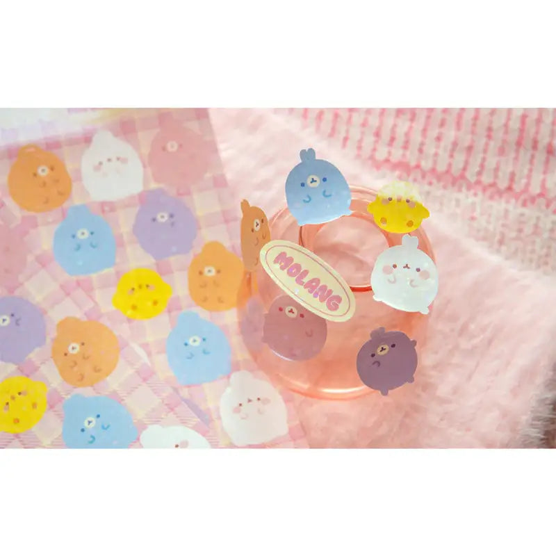 Molang - Pastel Hologram Seal Sticker - Molang - Decorative Stickers - Harumio