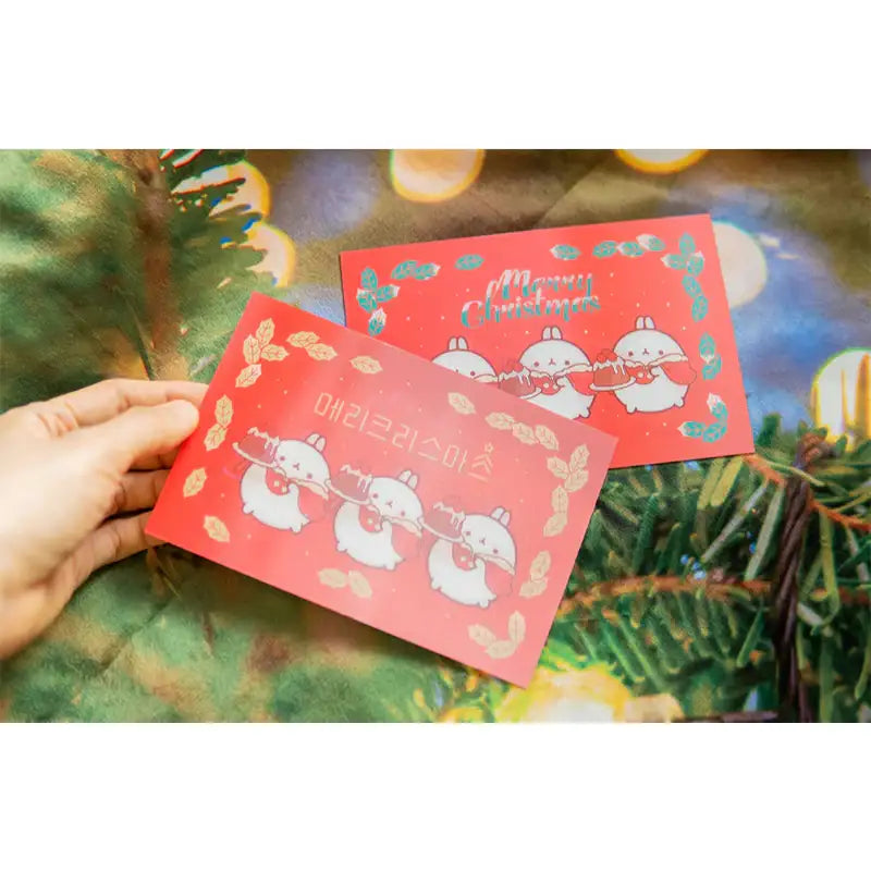 Molang - Lenticular Christmas Card - Molang - Lenticular Card - Harumio