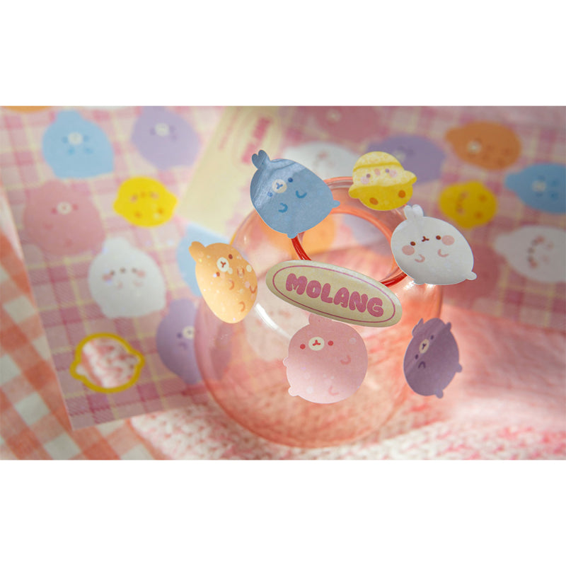 Molang - Pastel Hologram Seal Sticker