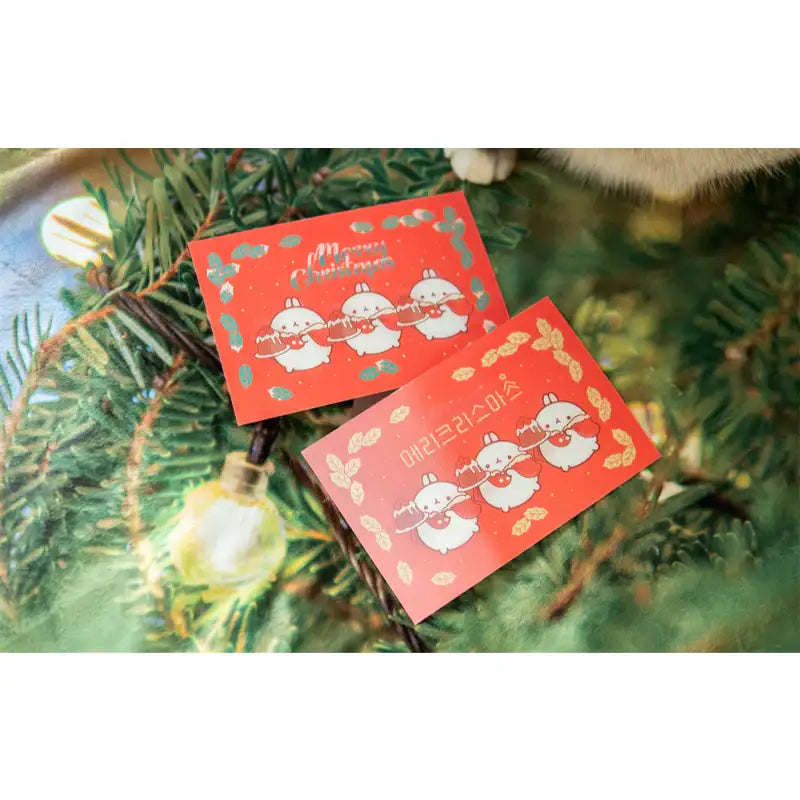 Molang - Lenticular Christmas Card - Molang - Lenticular Card - Harumio