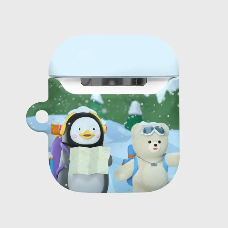 Earpearp x Pengsoo - Winter Travel Friends AirPods Hard Case (Blue) - Earpearp x Pengsoo - AirPods Case - Harumio