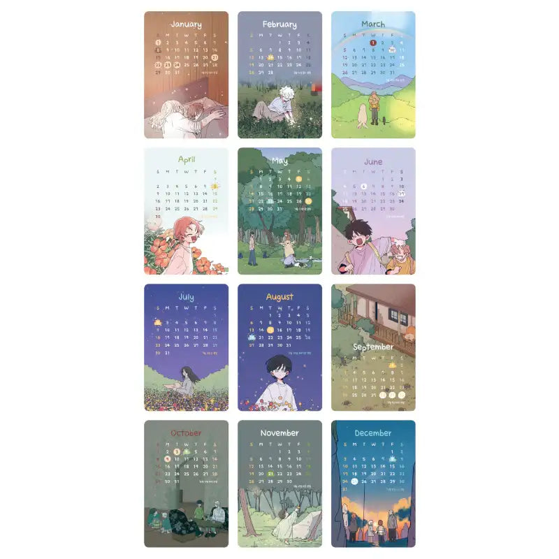Dam of the Forest - 2023 Acrylic Calendar - Webtoon Friends - Calendar - Harumio
