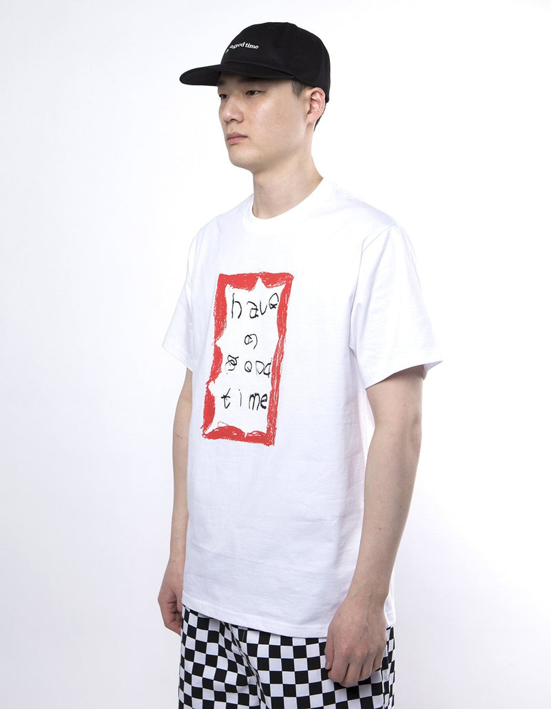 have a good time - Crayon Frame Short Sleeve T-shirt - White